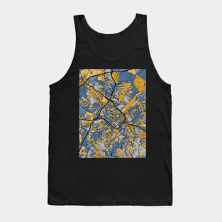 Charlotte Map Pattern in Blue & Gold Tank Top